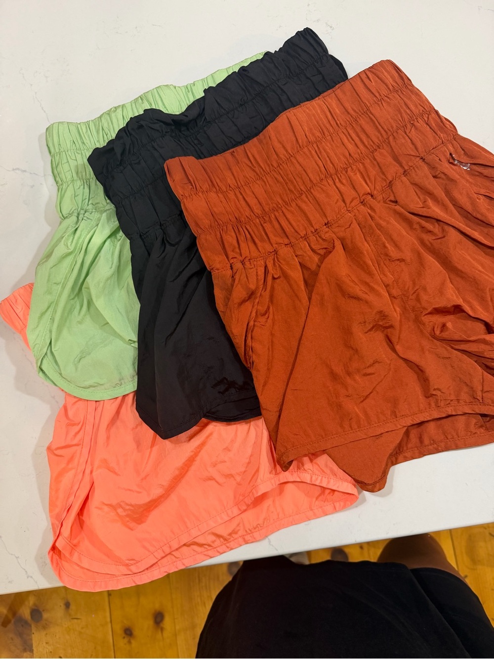 Free People Athletic Shorts Set — Coral, Lime, Black, Rust